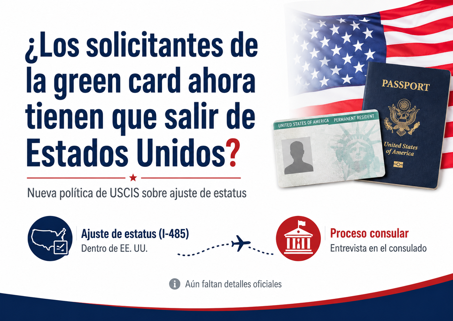 ¿Los solicitantes de la green card ahora tienen que salir de Estados Unidos?